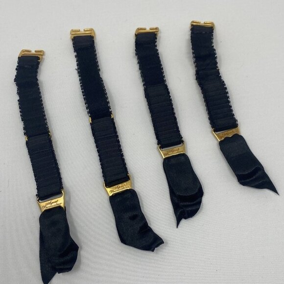 Agent Provocateur Black Ribbed Suspender Clips - Picture 5 of 5